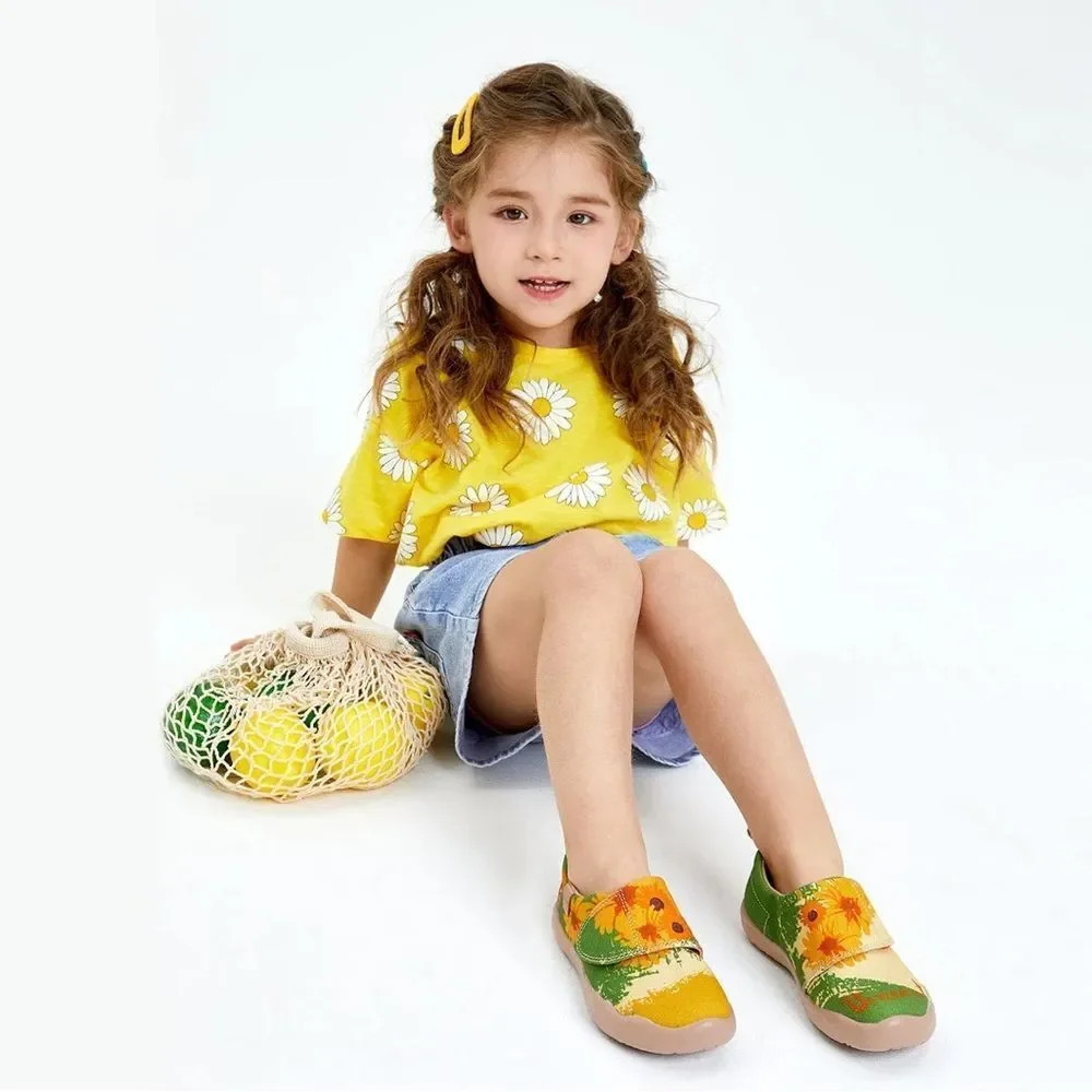 UIN Kid's Art Painted Travel Shoes (Van Gogh Sunflowers V5 Kid)